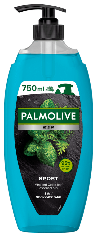 Palmolive For Men Sport sprchový gél pumpa 3v1 750ml